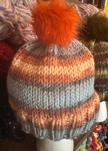 Çok Renkli Örgü Kadın Bere - Görsel 2