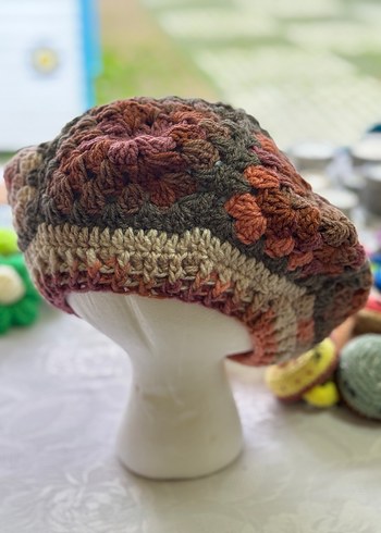 Renkli Örgü Bohem Ressam Beresi - Görsel 6