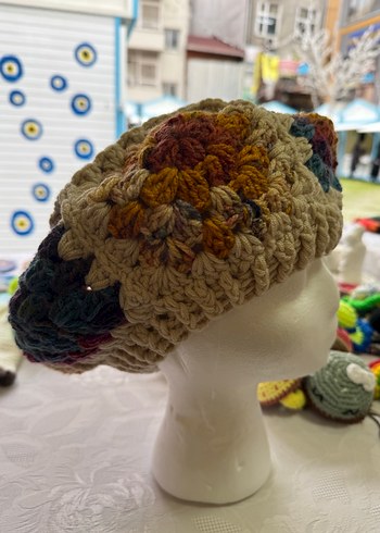 Renkli Bohem Örgü Motifli Ressam Beresi - Görsel 7