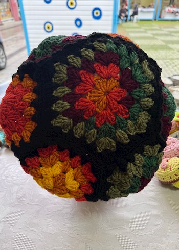 Renkli Bohem Örgü Motifli Ressam Beresi - Görsel 7