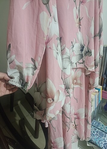 universal Beden çeşitli Renk Pembe çiçekli tesettür giyim