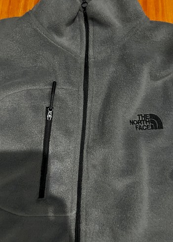 North Face Gri Fermuarlı Erkek Polar Ceket