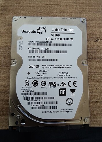 Seagate SEAGATE LAPTOP THİN HDD 500 GB