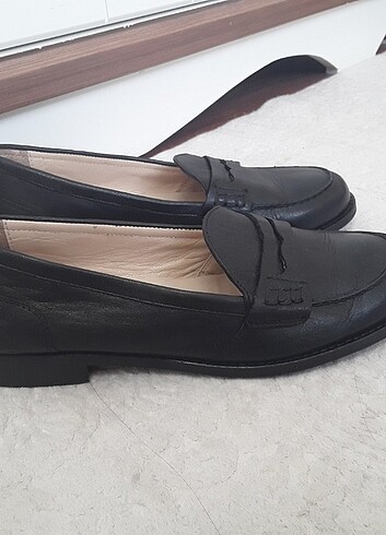 Gön deri loafer kadın ayakkabı