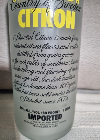 Absolut Citron Voltka şişesi - Görsel 2