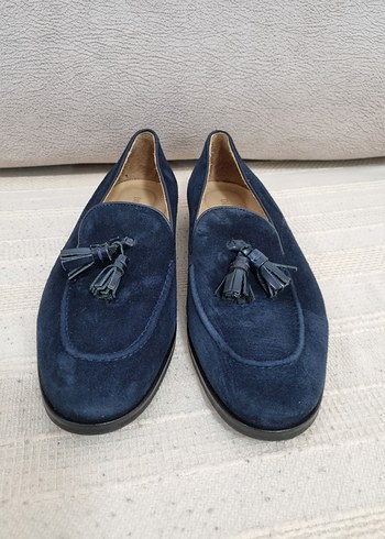 Divarese Kadın Lacivert Süet Püsküllü Klasik Topuklu Ayakkabı - Görsel 3