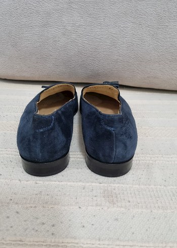 Divarese Kadın Lacivert Süet Püsküllü Klasik Topuklu Ayakkabı - Görsel 4