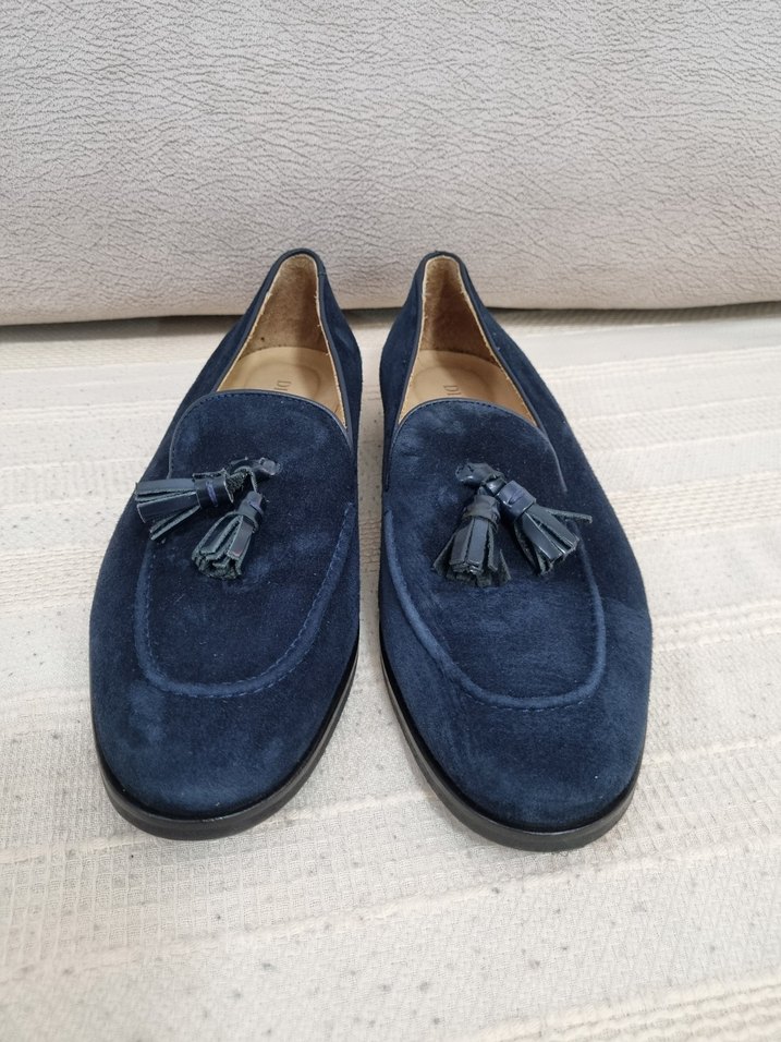 Divarese Kadın Lacivert Süet Püsküllü Klasik Topuklu Ayakkabı - Görsel 3