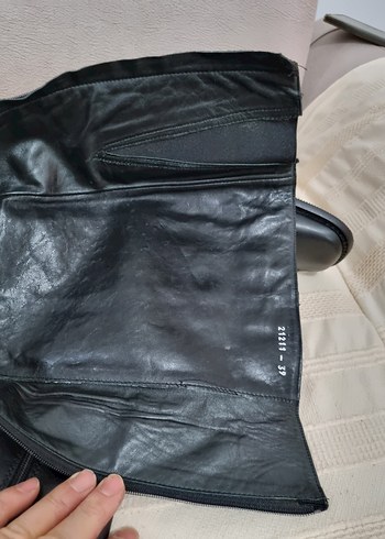 Hotiç vestern kadın Siyah Deri  Bot - Görsel 13