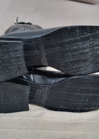 Hotiç vestern kadın Siyah Deri  Bot - Görsel 9