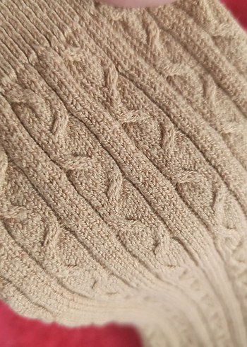 kız çocuk Kahverengi Örgü Bohem Kazak - Görsel 4