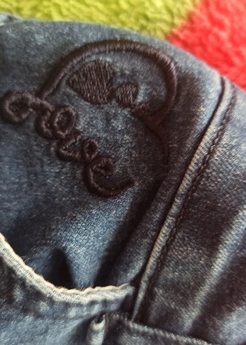 Kız Çocuk Renkli Denim Pantolon - Görsel 5