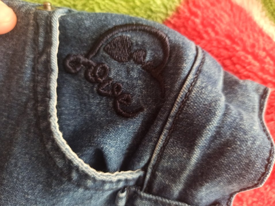 Kız Çocuk Renkli Denim Pantolon - Görsel 5