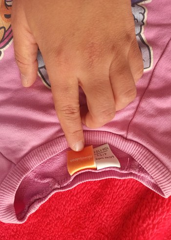 Kız Çocuk Pembe Baskılı Uzun Kollu Sweatshirt - Görsel 2