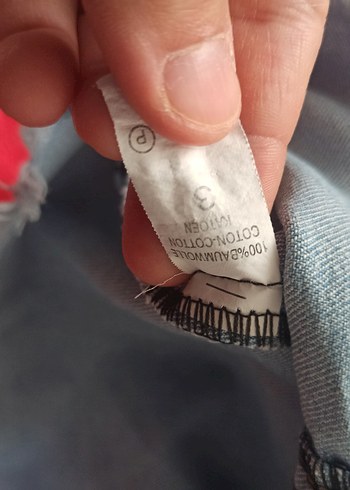 Nakışlı Kız Çocuk Kot Elbise - Görsel 3