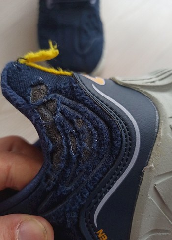 Mavi Gri Erkek Çocuk Spor Ayakkabı Velcro - Görsel 3