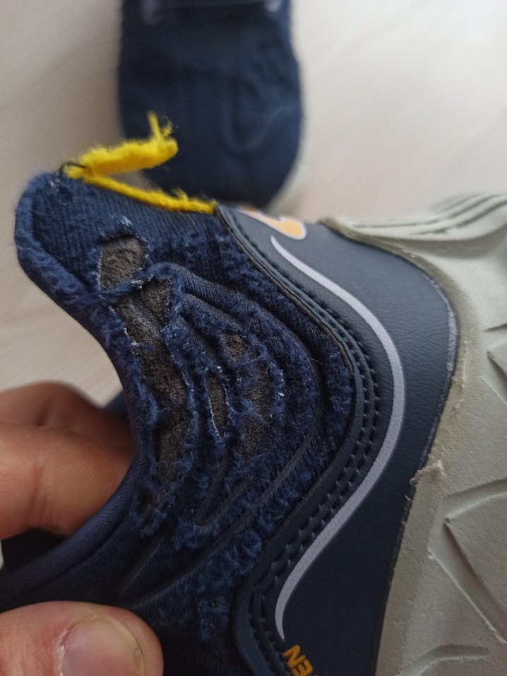 Mavi Gri Erkek Çocuk Spor Ayakkabı Velcro - Görsel 3