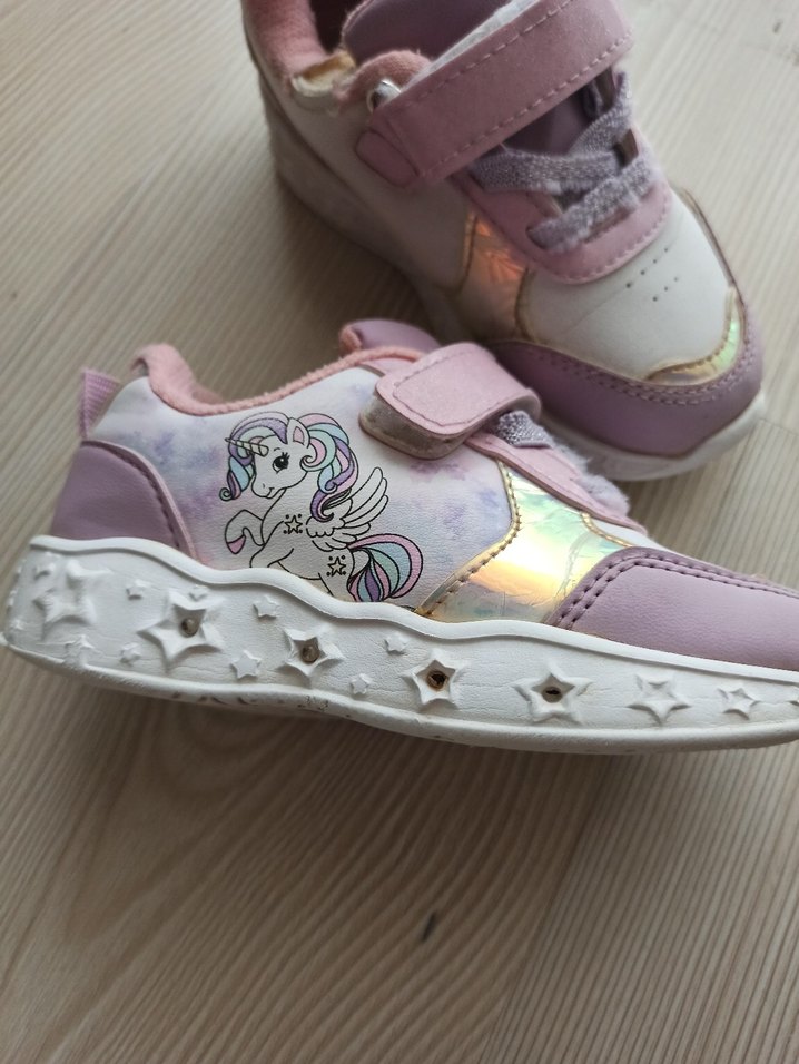 Kız Çocuk Unicorn Baskılı Cırt Cırtlı Spor Ayakkabı ve babet - Görsel 3