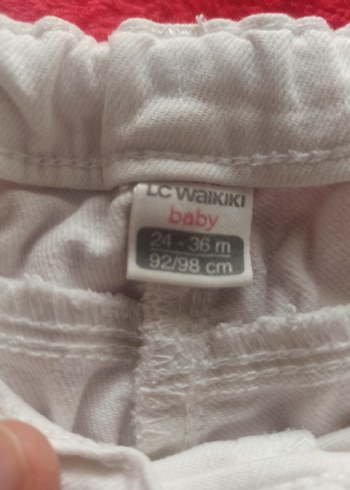 Kız Çocuk Beyaz Pamuklu Dar Kesim jean Pantolon - Görsel 6