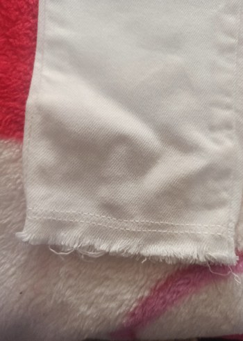 Kız Çocuk Beyaz Pamuklu Dar Kesim jean Pantolon - Görsel 5