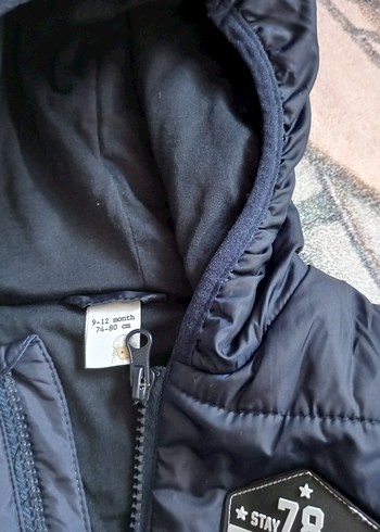Defacto Erkek Çocuk Kapüşonlu Mavi Fermuarlı Mont