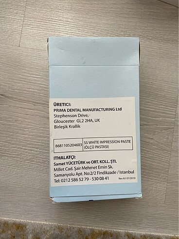 Çinko oksit ojenol tam protez ölçü maddesi - Görsel 2