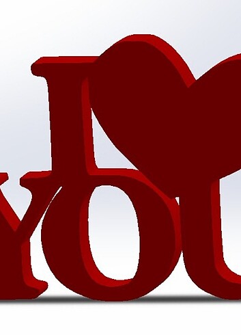 I LOVE YOU YAZISI 