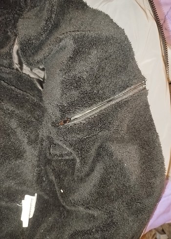 Robisso Fashion Butik Gri Kürklü Kısa Kış Montu - Görsel 6