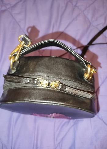 Koton Mor Çiçek İşlemeli Suni Deri Kadın Çanta - Görsel 7