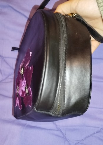 Koton Mor Çiçek İşlemeli Suni Deri Kadın Çanta - Görsel 5