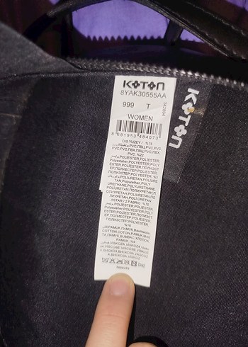 Koton Mor Çiçek İşlemeli Suni Deri Kadın Çanta - Görsel 9