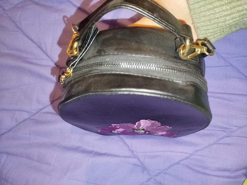 Koton Mor Çiçek İşlemeli Suni Deri Kadın Çanta - Görsel 4