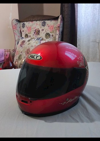 Kırmızı Parlak Biker Kask L Beden - Görsel 2