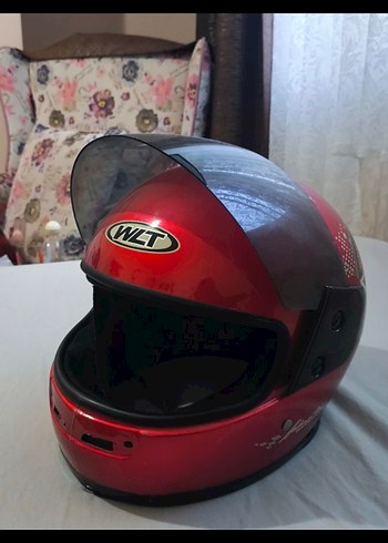 Kırmızı Parlak Biker Kask L Beden - Görsel 3