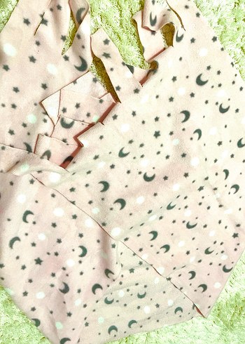 Ay ve yıldız pembe atkı - Görsel 3