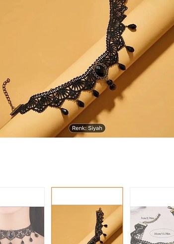 Dantelli gotik choker - Görsel 2