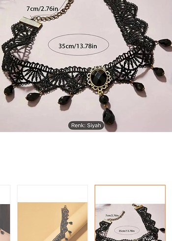 Dantelli gotik choker - Görsel 3