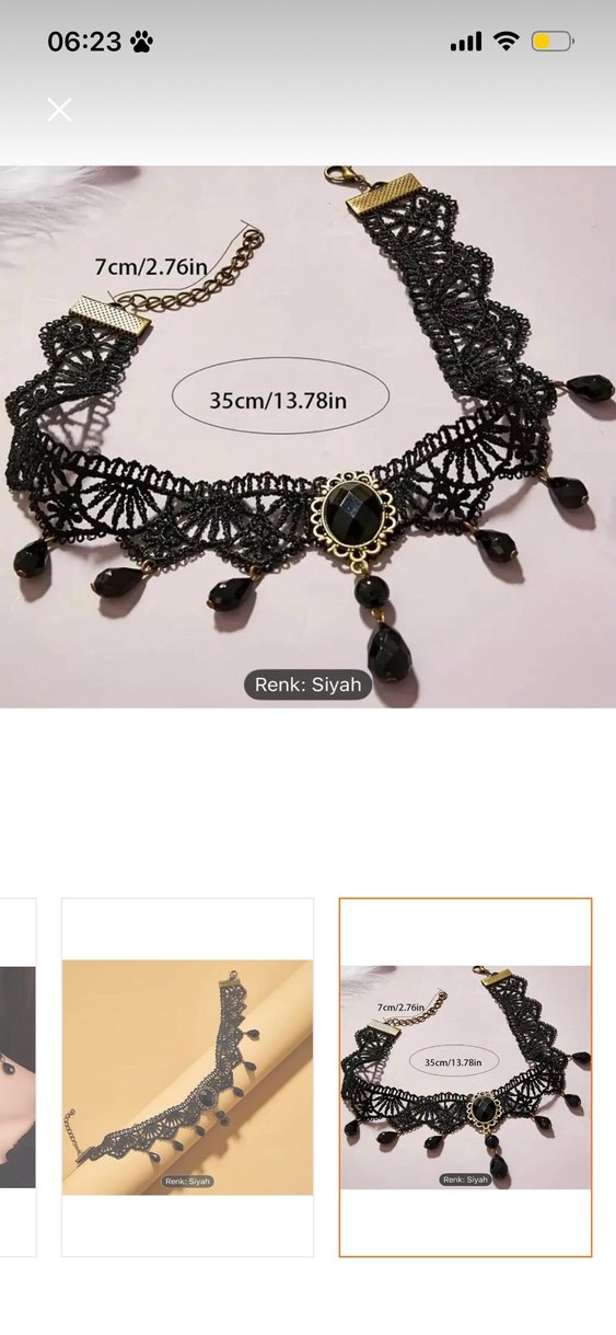 Dantelli gotik choker - Görsel 3