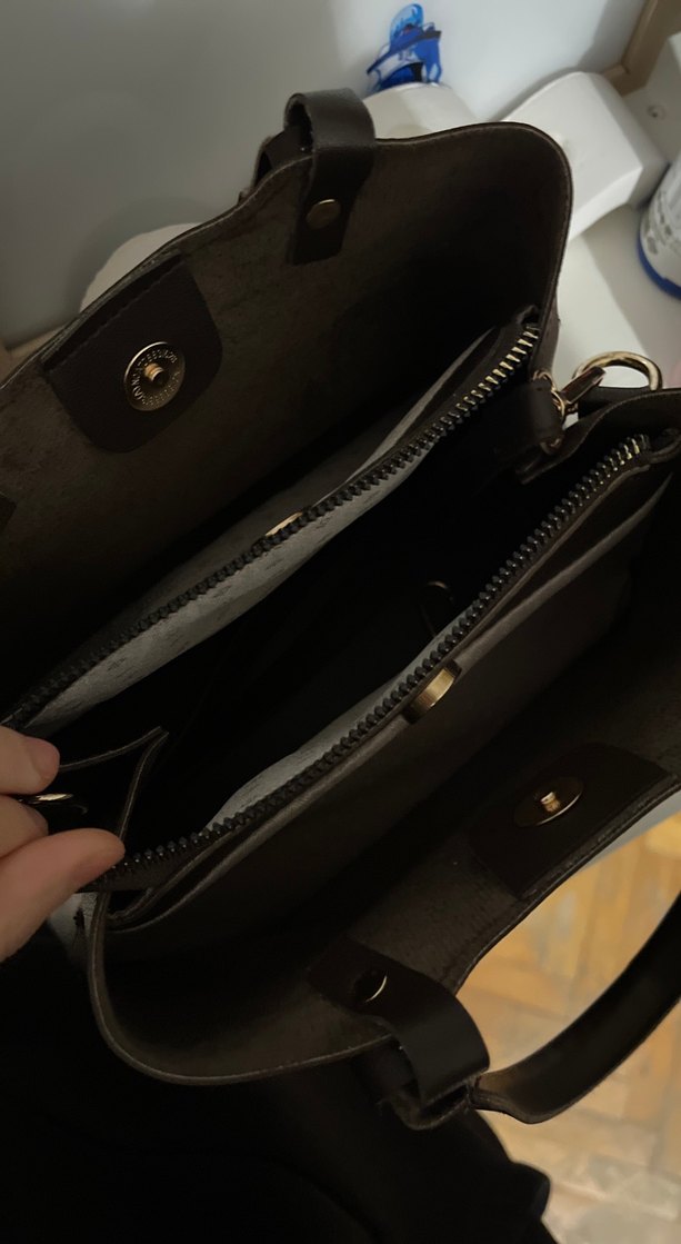 Kahverengi Deri Kadın Çanta - Görsel 3