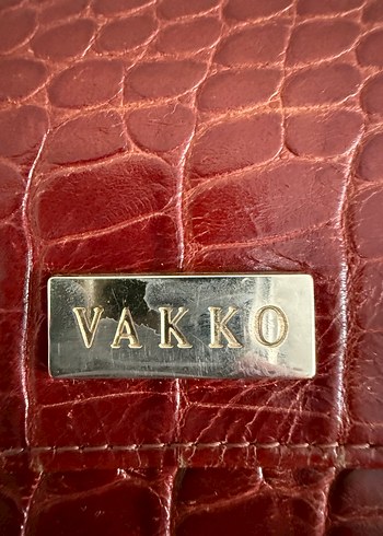 Vakko Kırmızı Deri Kadın Cüzdanı