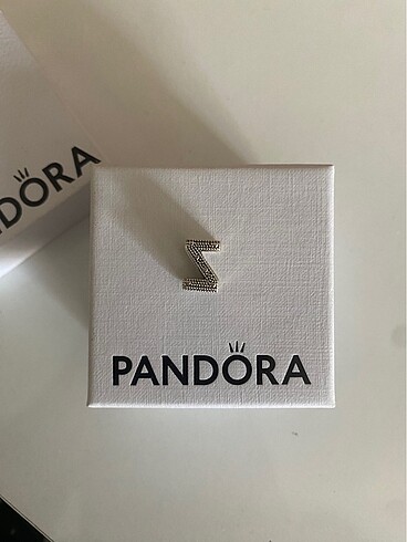  Beden gri Renk Z harfi Pandora charm orjinal