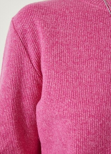 s Beden pembe Renk Zara Marka Yumuşak dokulu Crop Bluz