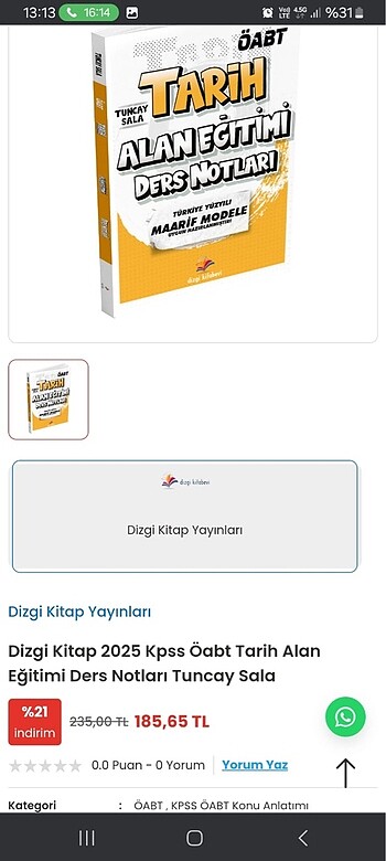 Yeni alan kitabı tarih öabt