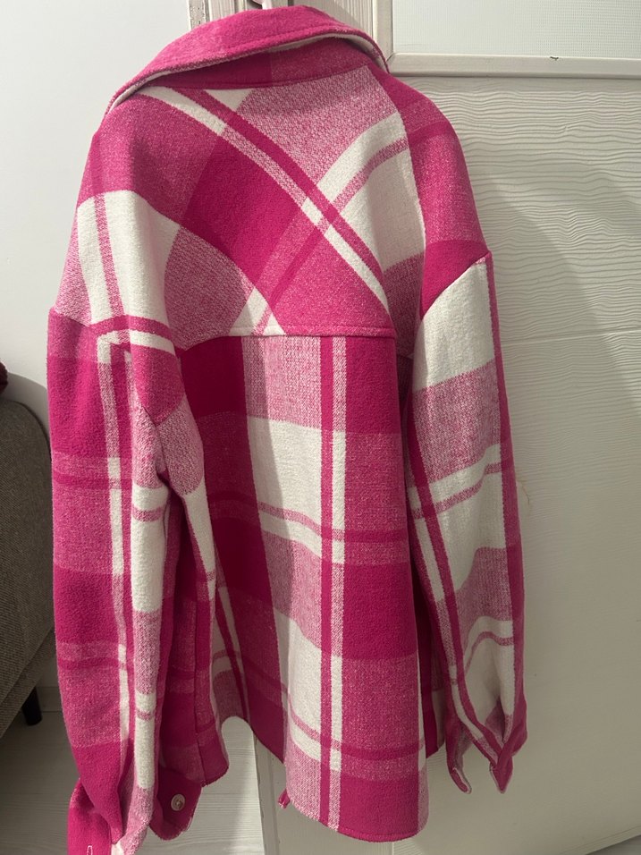 Pembe Ekose Düğmeli çocuk Gömlek - Görsel 3