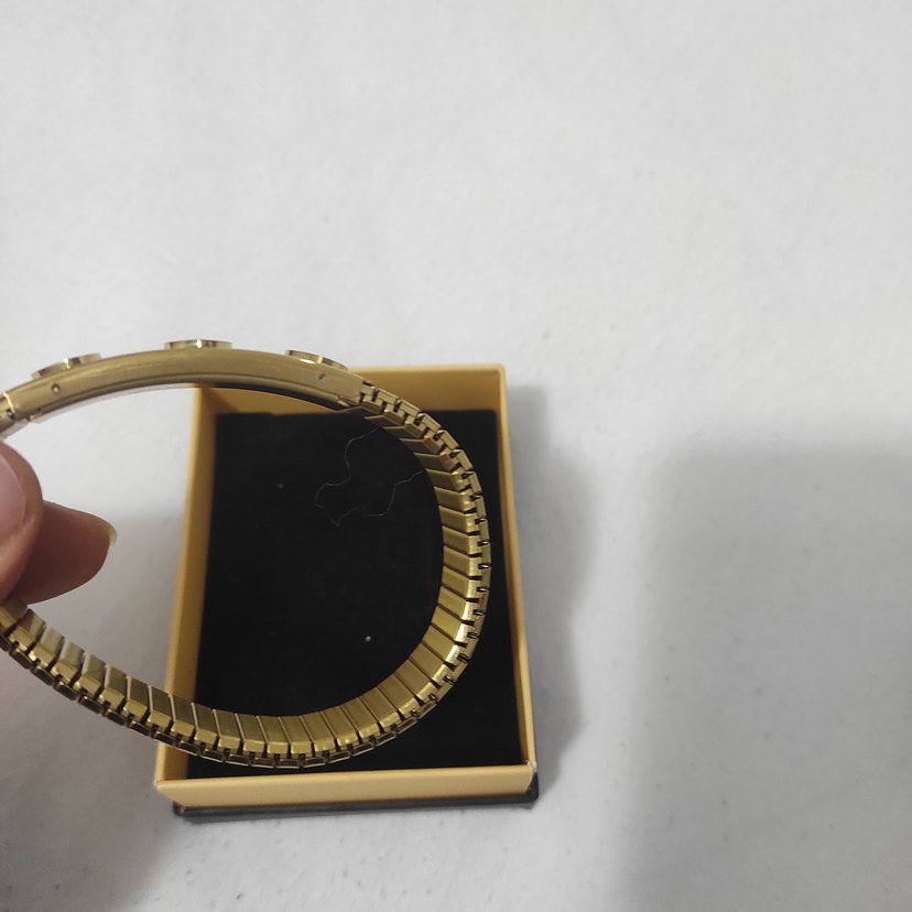 Kalpli Altın Renkli Kadın Bileklik lastikli - Görsel 5