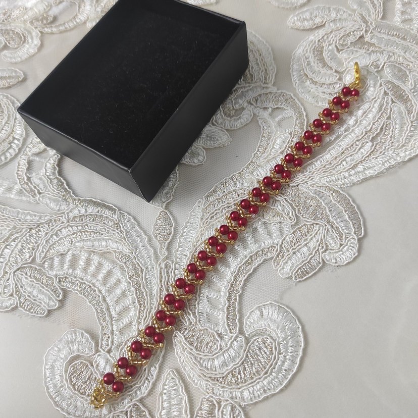 Kırmızı Boncuklu Kadın Bileklik - Görsel 3