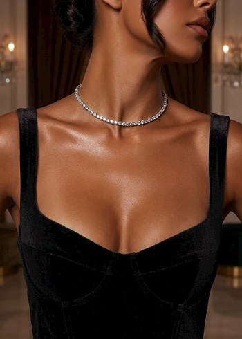 Diğer Tennis Necklace Suyolu Kolye