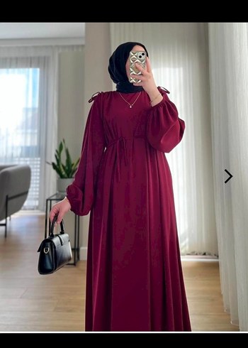 Bordo Uzun Salaş Kadın Elbise