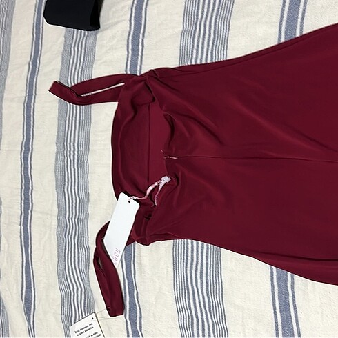 xs Beden bordo Renk gece elbisesi