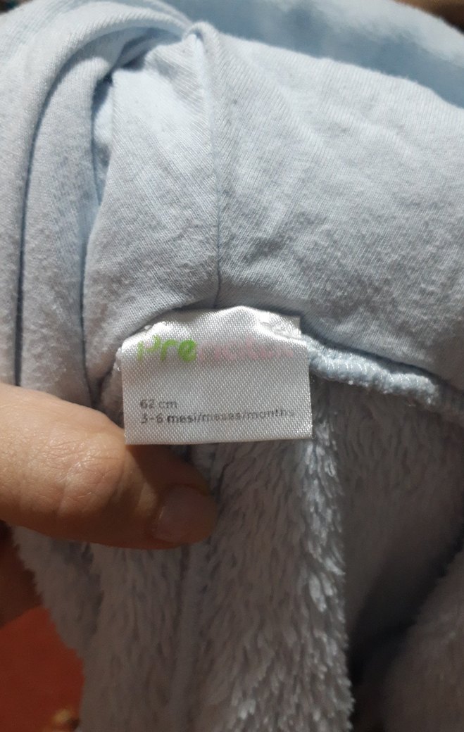 Kapüşonlu Mavi Bebek Tulum - Görsel 3